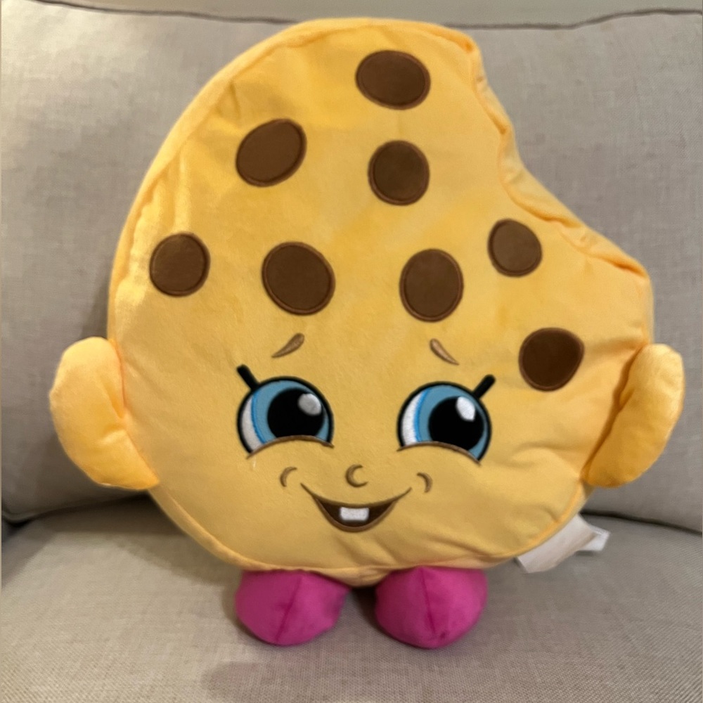 Shopkins 14” Large Kookie Cookie Plush Moose Stuffed Pillow Toy Yellow Pink 2013